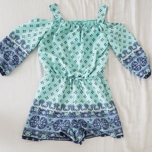 Sequin Hearts girls romper